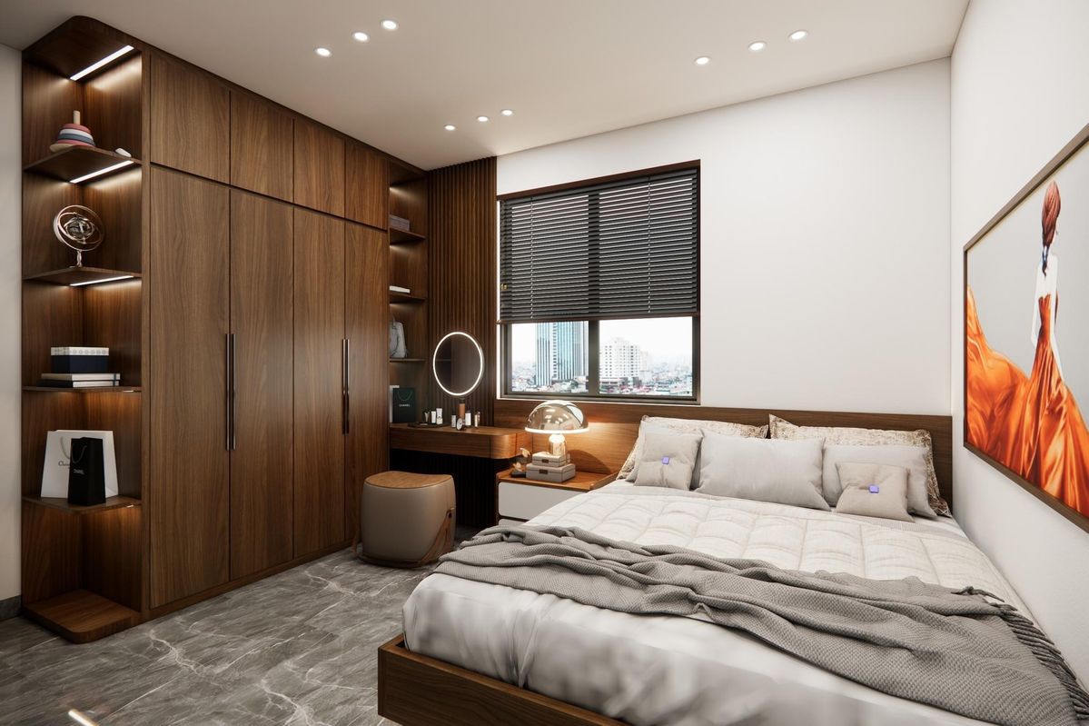 Dự án nội thất phòng ngủ đầy đủ cho căn hộ chung cư tại Hà Nội