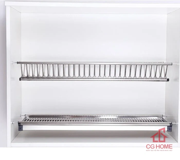 Giá bát cố định 2 tầng tủ trên