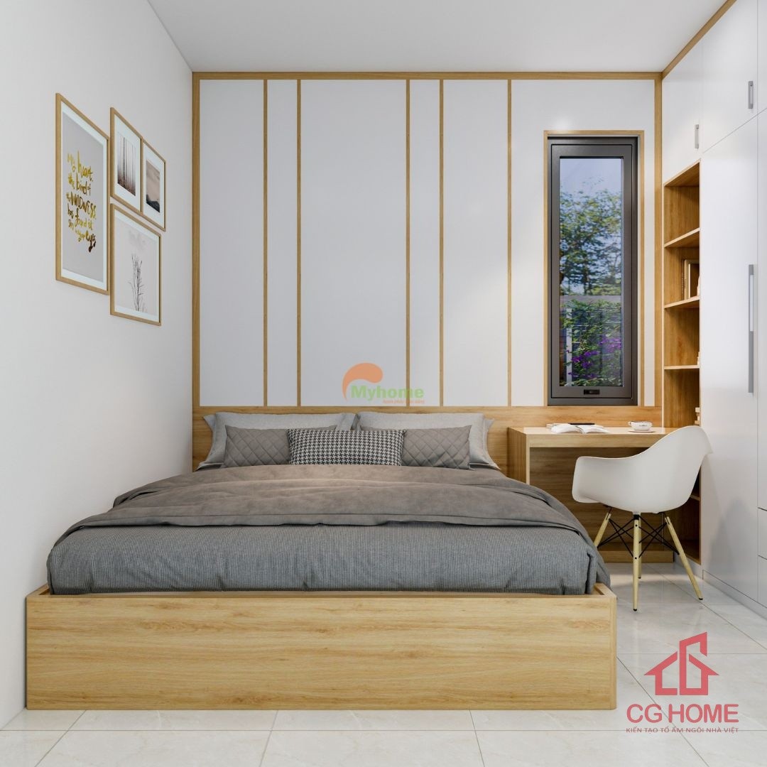 Mỗi mm của phòng ngủ đều được tận dụng triệt để. Vừa phát huy tối đa công năng của nội thất, vừa đảm bảo thẩm mỹ.