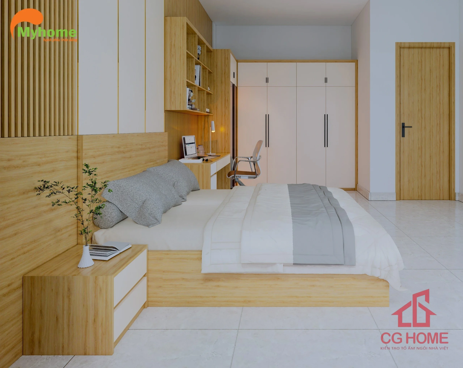 ảnh mô tả CBPN002 combo nội thất phòng ngủ 22m2 (5)