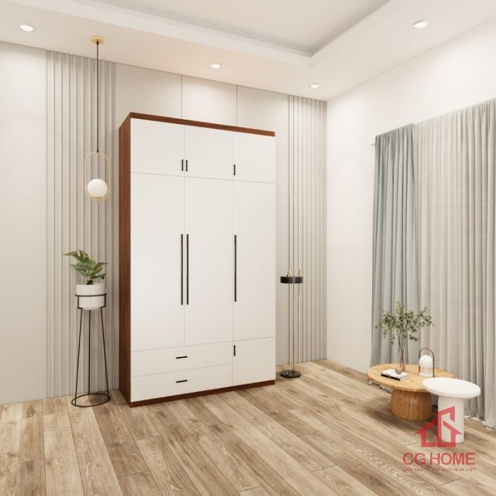 Tủ quần áo 3 buồng 1.35m mã TA135-01