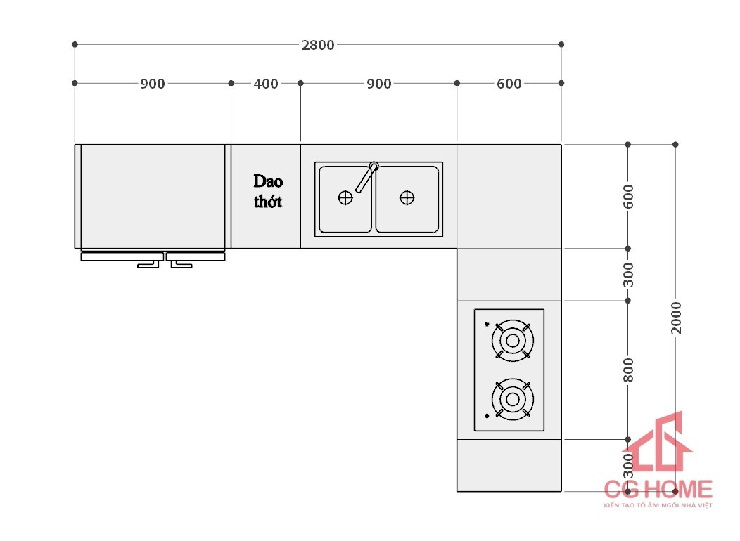 kích thước tủ acrylic mã IAL2820TL