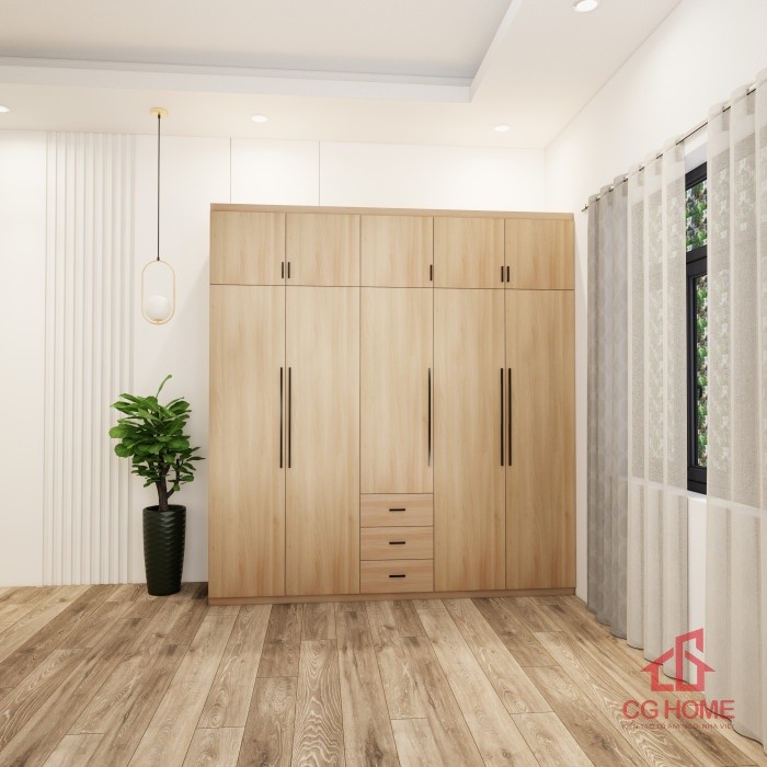 Tủ quần áo 5 buồng 2.25m mã TA225-01