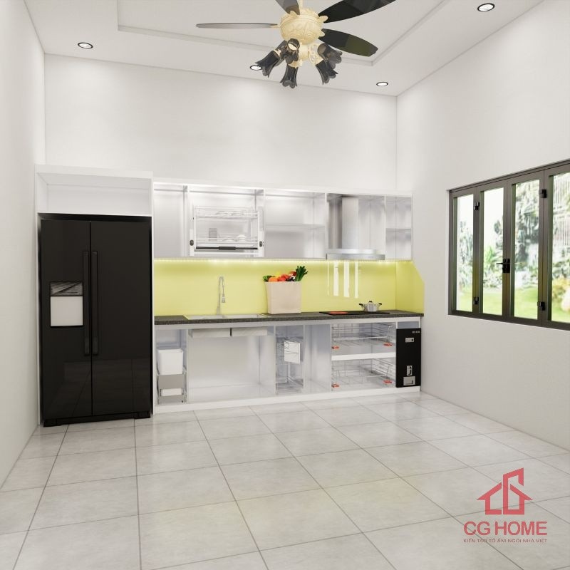 Mẫu tủ bếp inox 304 cánh acrylic chữ I mã IAI39TL (6)