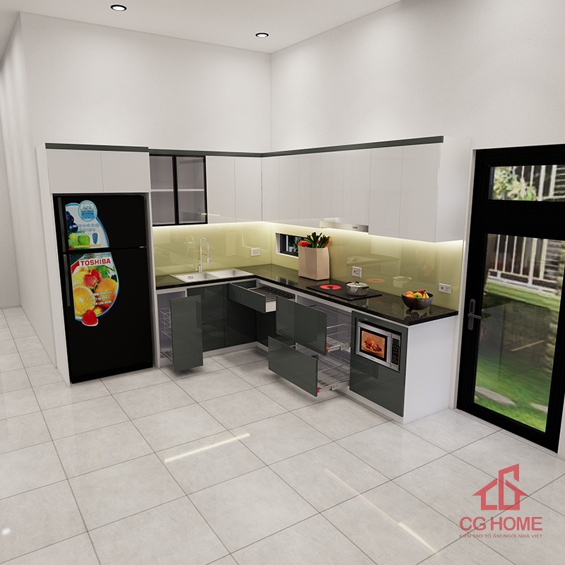 tủ bếp inox cánh acrylic mã IAL2729TL (3)