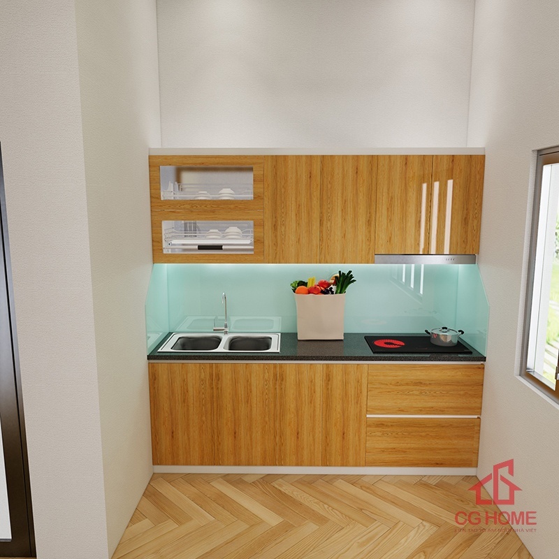 tủ bếp inox cánh acrylic IAI23 (2)