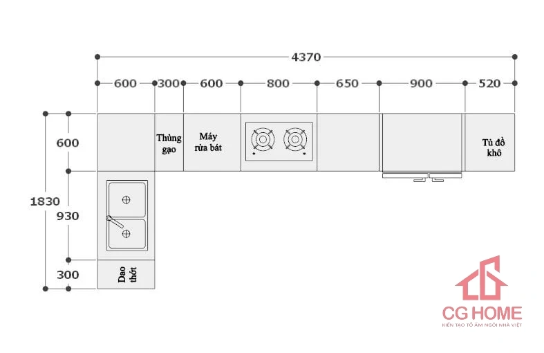 kích thước tủ IKL183437TL
