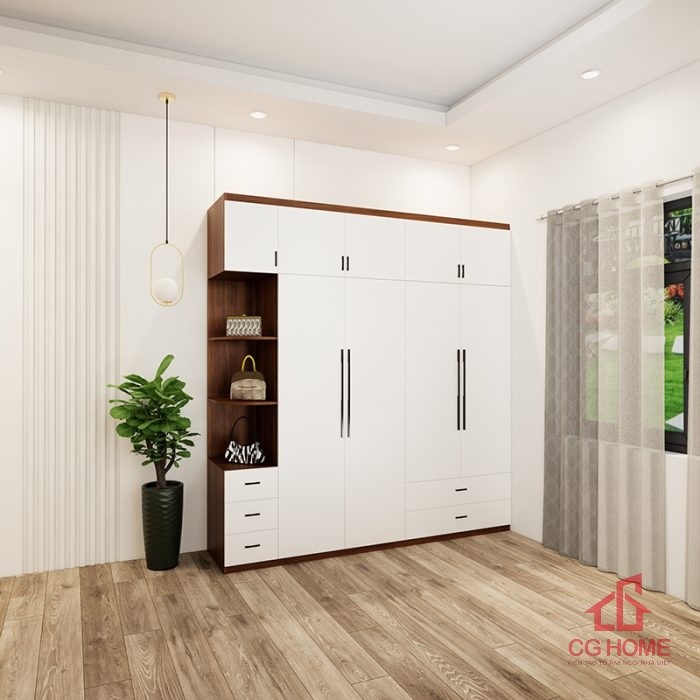 Tủ quần áo 5 buồng 2.25m mã TAO225-03